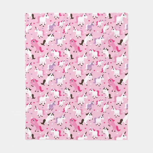 Einhornillustration scherzt Hintergrund Fleecedecke (Vorderseite)