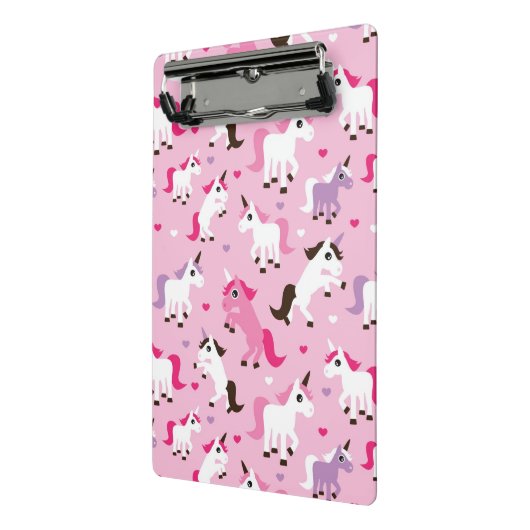 Einhornillustration scherzt Hintergrund Mini Klemmbrett (Gewinkelt2)