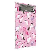 Einhornillustration scherzt Hintergrund Mini Klemmbrett (Schrägansicht)