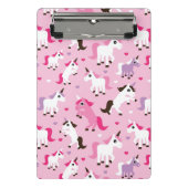 Einhornillustration scherzt Hintergrund Mini Klemmbrett (Vorderseite)