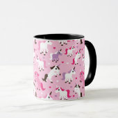 Einhornillustration scherzt Hintergrund Tasse (VorderseiteRechts)