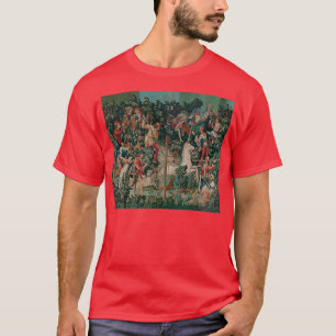 Einhornjagd Mittelalterliche Kunst Einhorn wird an T-Shirt