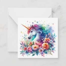Einhornkarte Mitteilungskarte