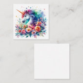 Einhornkarte Mitteilungskarte (Vorne/Hinten)