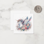 Einhornkarte Mitteilungskarte (Vorderseite/Rückseite Beispiel)