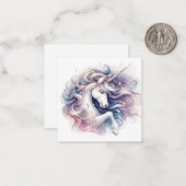 Einhornkarte Mitteilungskarte (Vorderseite/Rückseite Beispiel)