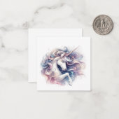 Einhornkarte Mitteilungskarte (Vorderseite/Rückseite Beispiel)