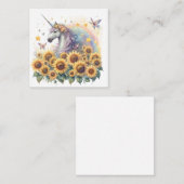 Einhornkarte Mitteilungskarte (Vorne/Hinten)