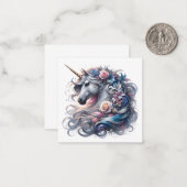Einhornkarte Mitteilungskarte (Vorderseite/Rückseite Beispiel)