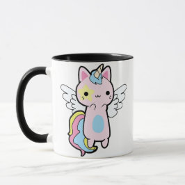 Einhornkätzchen Regenbogen Tasse