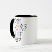 Einhornkätzchen Regenbogen Tasse (Vorderseite Links)