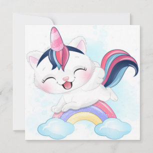 Einhornkatze Feiertagskarte