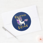 Einhornkawaii, Einhornplatz, farbenfrohe Pony Runder Aufkleber (Umschlag)