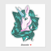 Einhornklammer Aufkleber (Blatt)