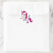 Einhornkleber - Gastgeschenke Quadratischer Aufkleber (Tasche)