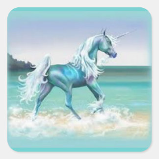 Einhornkleber Quadratischer Aufkleber