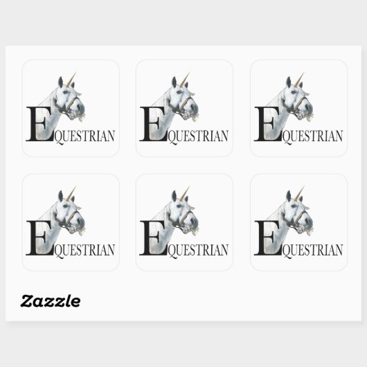 Einhornkleber Quadratischer Aufkleber (Blatt)