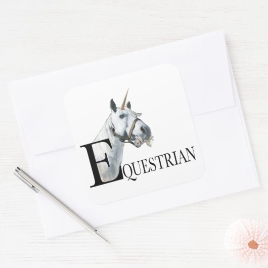 Einhornkleber Quadratischer Aufkleber (Umschlag)