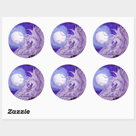 Einhornkleber Runder Aufkleber (Blatt)