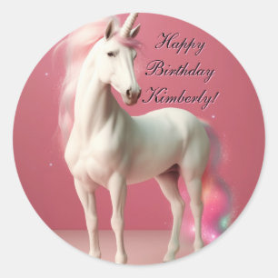 Einhornkleber Runder Aufkleber