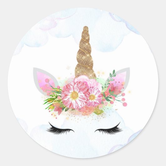 Einhornkleber Runder Aufkleber (Vorderseite)
