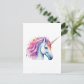 Einhornkopf  postkarte (Stehend Vorderseite)