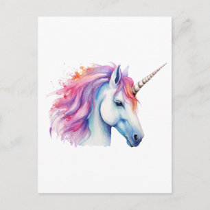 Einhornkopf postkarte
