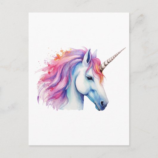 Einhornkopf  postkarte (Vorderseite)