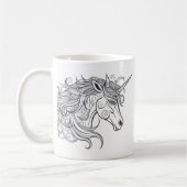 Einhornkopf Zeichnend Kaffeetasse (Links)