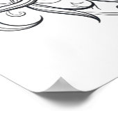 Einhornkopf Zeichnend Poster (Ecke)