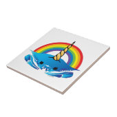 Einhornkrabbe unter dem Regenbogen Fliese (Seite)