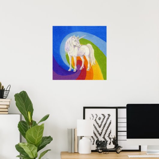 Einhornkunstdruck Poster (Heimbüro)