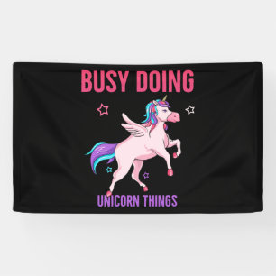 Einhornliebhaber beschäftigt mit Einhorndingen Reg Banner