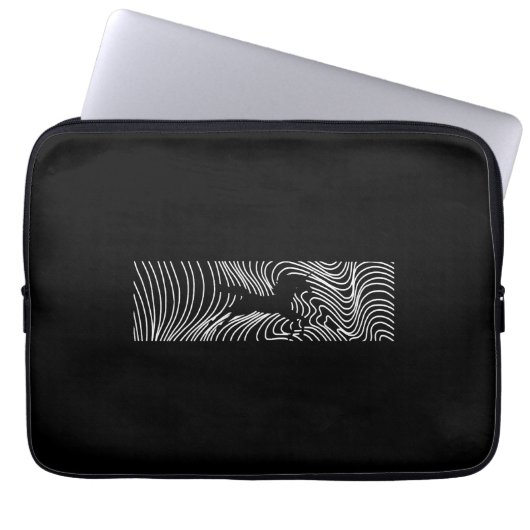 Einhornlinie Laptopschutzhülle (Vorderseite)