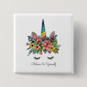 Einhornlinsen mit Regenbogenhaut Button (Vorderseite)