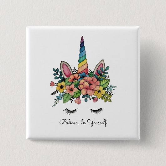 Einhornlinsen mit Regenbogenhaut Button (Vorderseite)