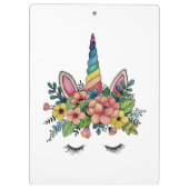 Einhornlinsen mit Regenbogenhaut Klemmbrett (Rückseite)