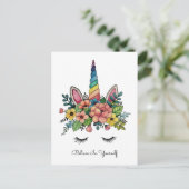 Einhornlinsen mit Regenbogenhaut Postkarte (Stehend Vorderseite)