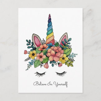 Einhornlinsen mit Regenbogenhaut Postkarte