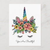 Einhornlinsen mit Regenbogenhaut Postkarte (Vorderseite)