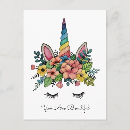 Einhornlinsen mit Regenbogenhaut Postkarte (Vorderseite)