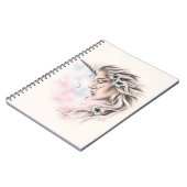 Einhornmädchen des hellen Notizbuches Notizblock (Linke Seite)