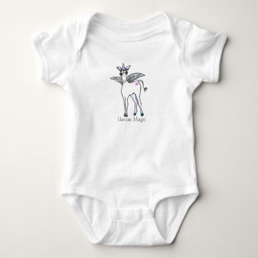 Einhornmagie Baby Strampler (Vorderseite)