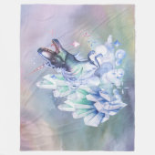 Einhornmagie | Farbenfrohe Pasta Fantasy Wasserfar Fleecedecke (Vorderseite)