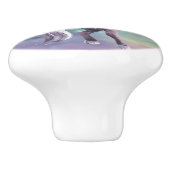 Einhornmagie | Farbenfrohe Pasta Fantasy Wasserfar Keramikknauf (Seitenansicht)