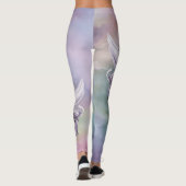 Einhornmagie | Farbenfrohe Pasta Fantasy Wasserfar Leggings (Rückseite)