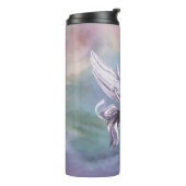 Einhornmagie | Farbenfrohe Pasta Fantasy Wasserfar Thermosbecher (Nach links gedreht)