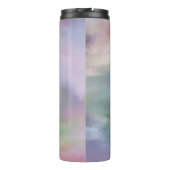 Einhornmagie | Farbenfrohe Pasta Fantasy Wasserfar Thermosbecher (Rückseite)