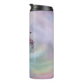 Einhornmagie | Farbenfrohe Pasta Fantasy Wasserfar Thermosbecher (Nach rechts gedreht)