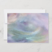 Einhornmagie | Farbenfrohe Pastelle Sleepover Gebu Einladung (Rückseite)